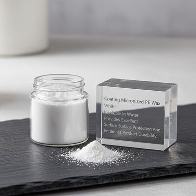 Lapisan Mikronisasi PE lilin putih tidak larut dalam air memberikan perlindungan permukaan yang sangat baik dan meningkatkan daya tahan produk